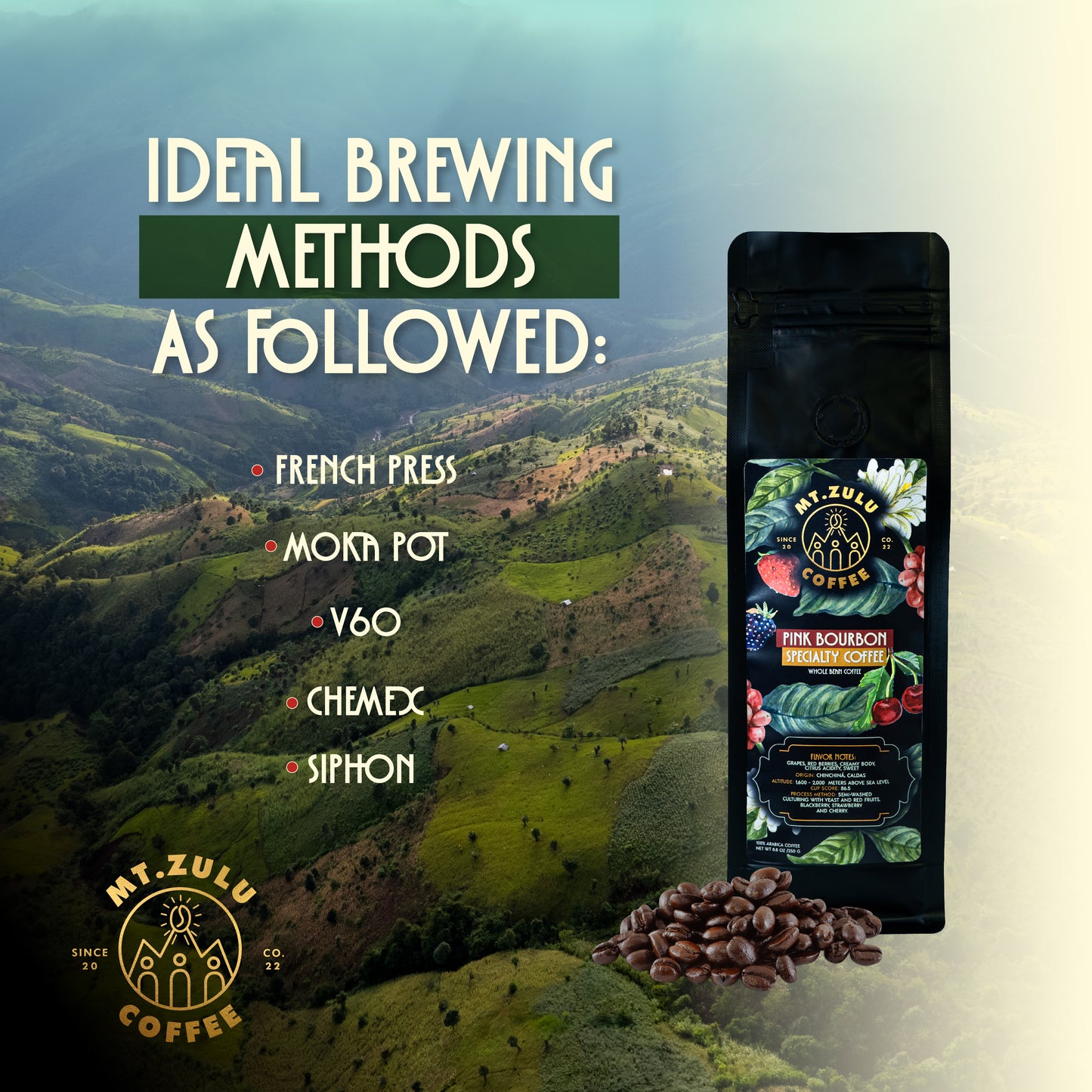 Pink Bourbon Fermented with Berries – Whole Beans