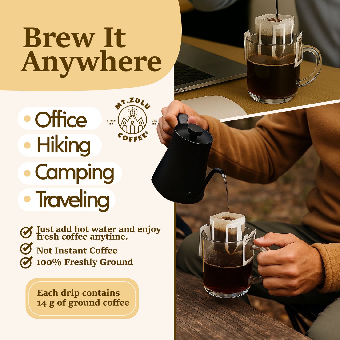 Drip Single-Serve Coffee –exotic varieties & flavors