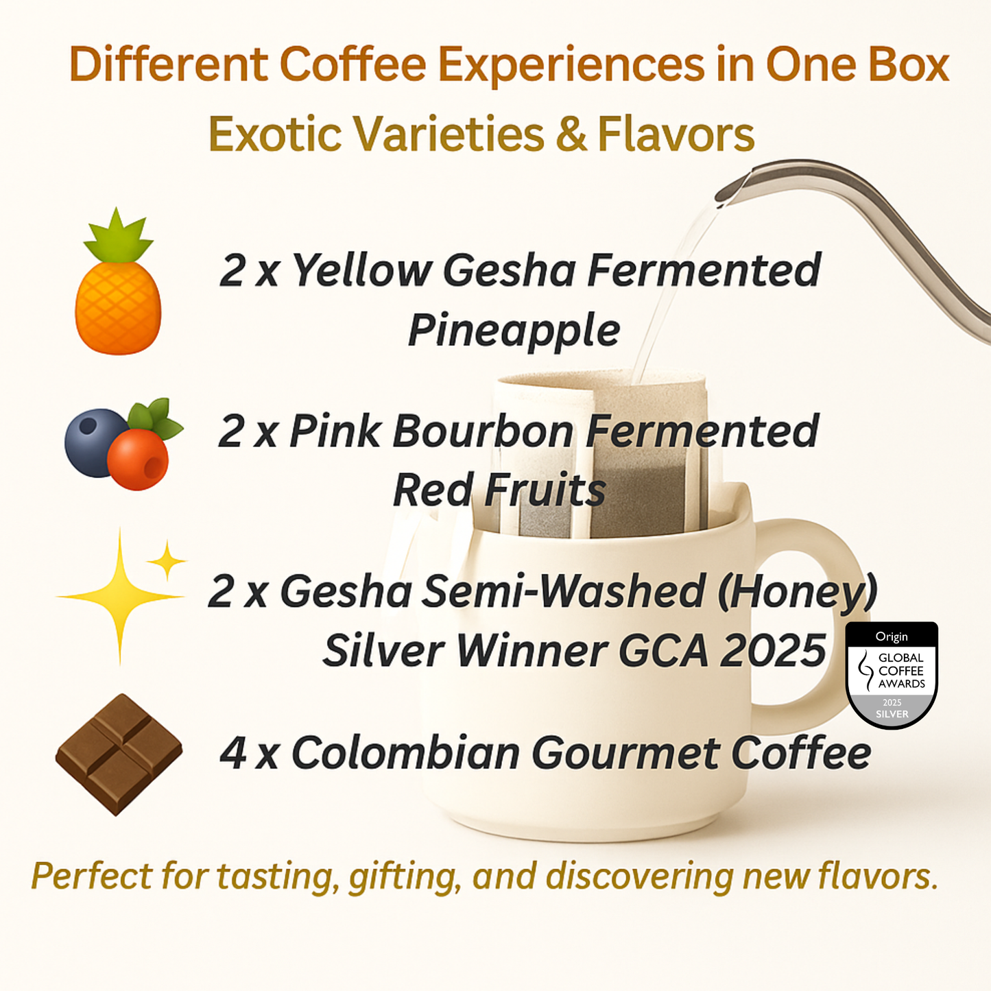 Café de goteo individual: variedades y sabores exóticos