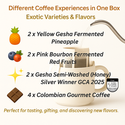 Café de goteo individual: variedades y sabores exóticos