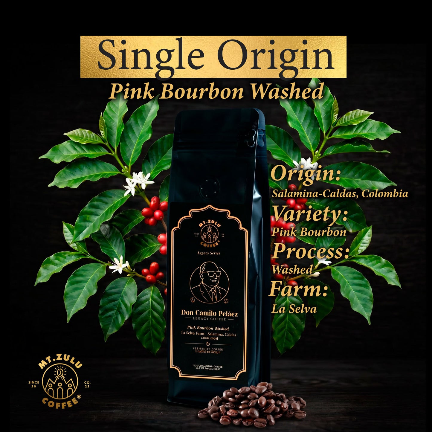 Don Camilo Peláez Legacy Coffee | Pink Bourbon | Washed