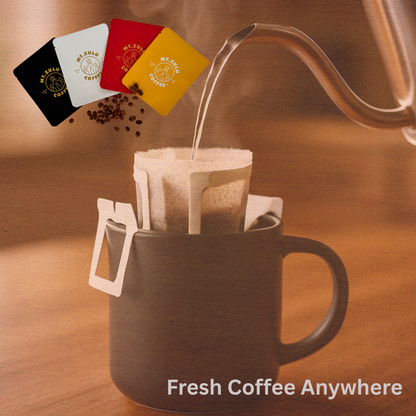 Café de filtro individual – Paquete de 4 unidades precargadas, variedad colombiana, café de especialidad de origen único