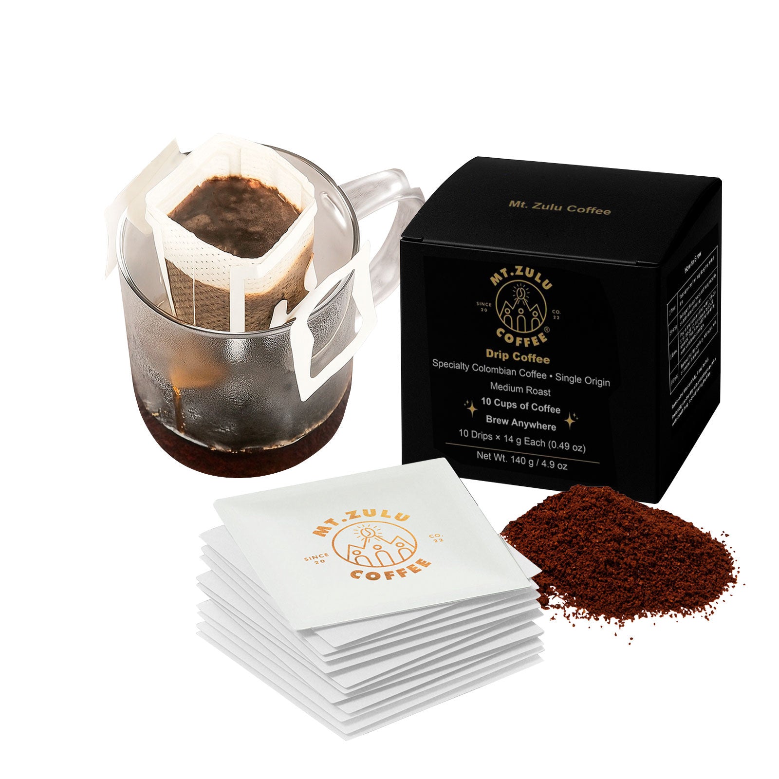 Gourmet Colombian Drip Coffee | 10 Single-Serve Drips – Mount Zulu