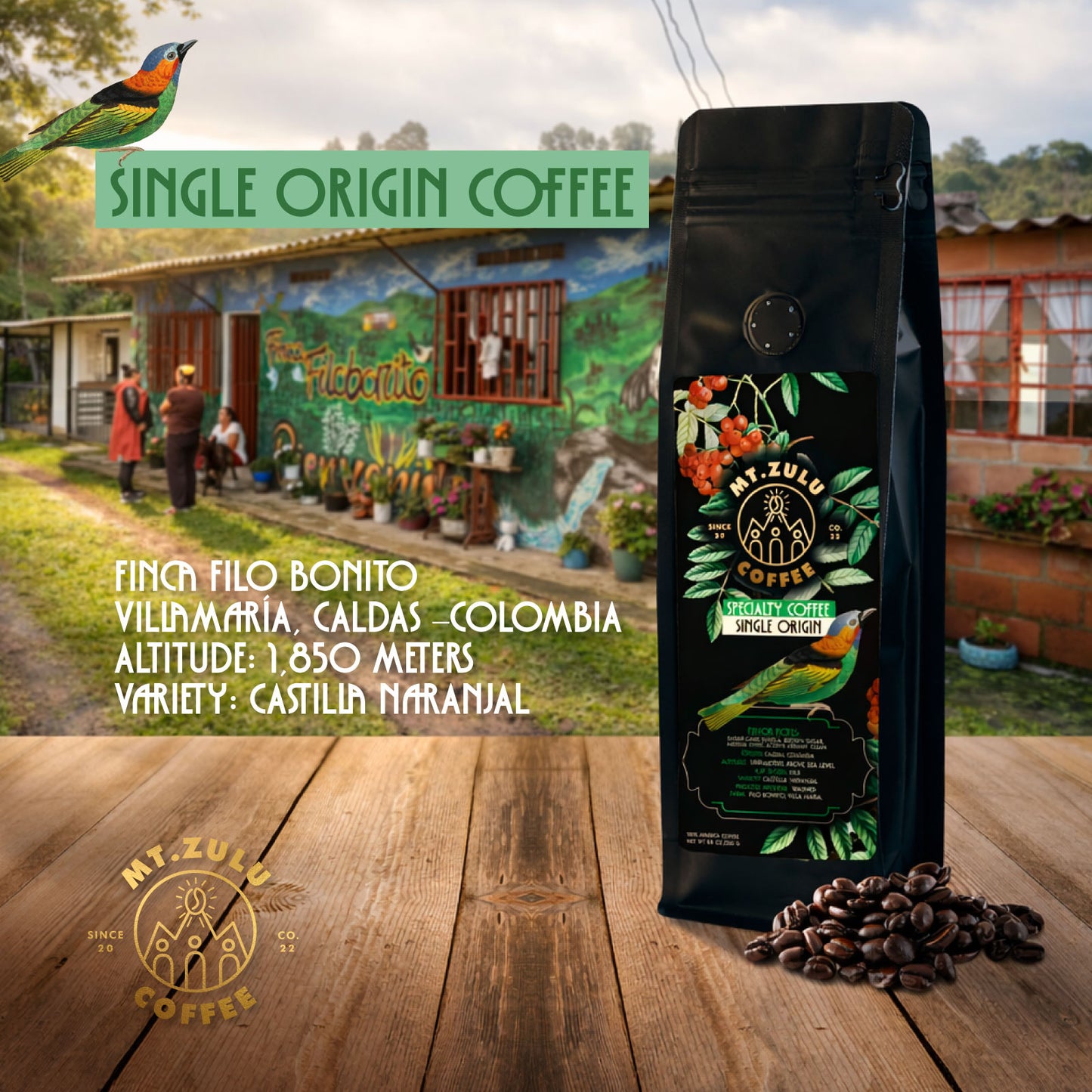 Castilla Naranjal – Single Origin Colombian Coffee | Medium Roast | Mt. Zulu Coffee