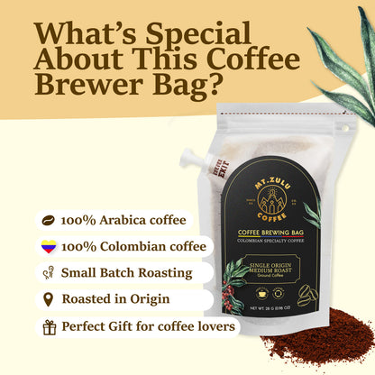 Bolsa de café reutilizable y precargada, Gourmet colombiano