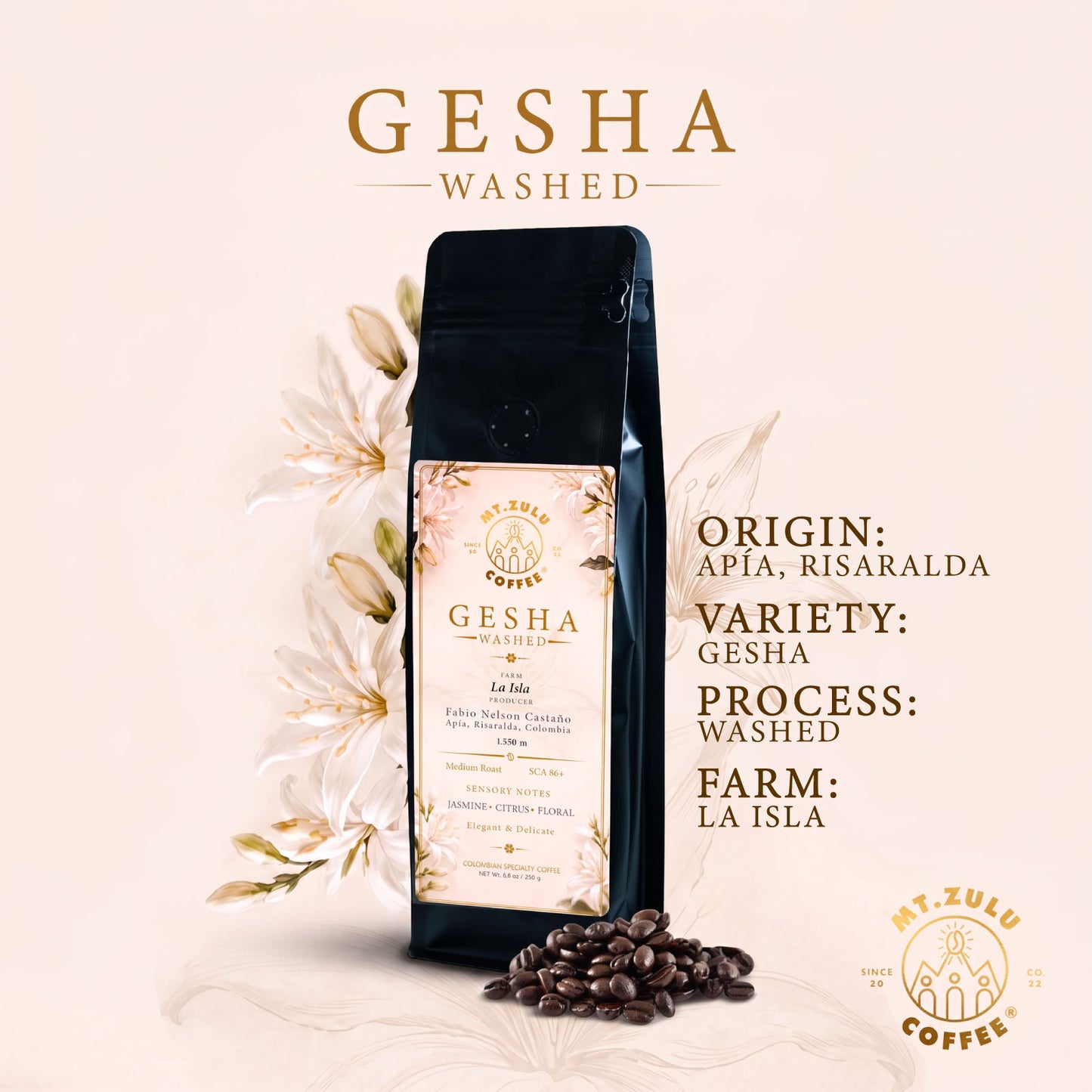 Gesha Washed | Single Origin Colombian Coffee | La Isla Farm