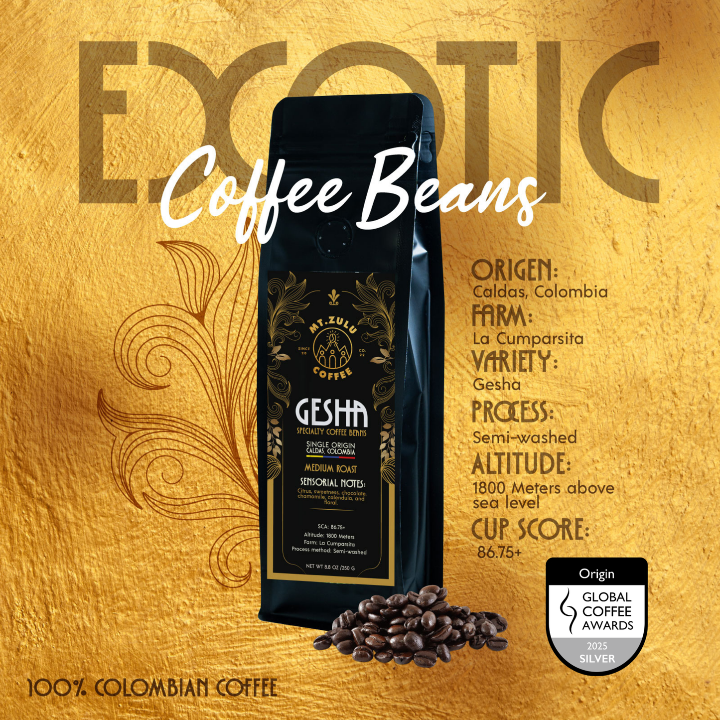 Gesha Semi-Washed (Honey Process) – Whole Beans